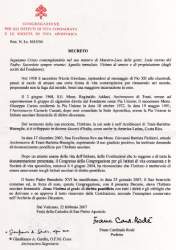 Decreto Pontificio 